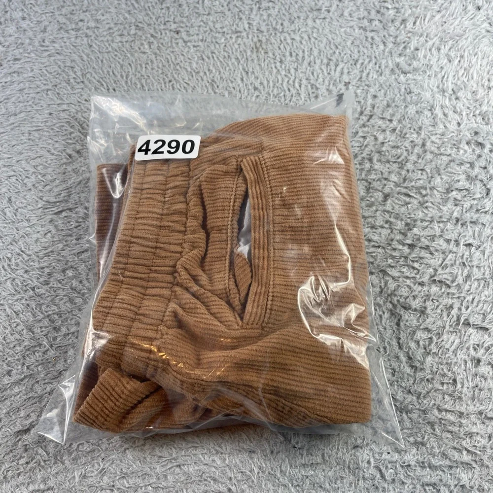 No Boundaries Mens Corduroy Cargo Shorts Brown Elastic Waist Small 28-30